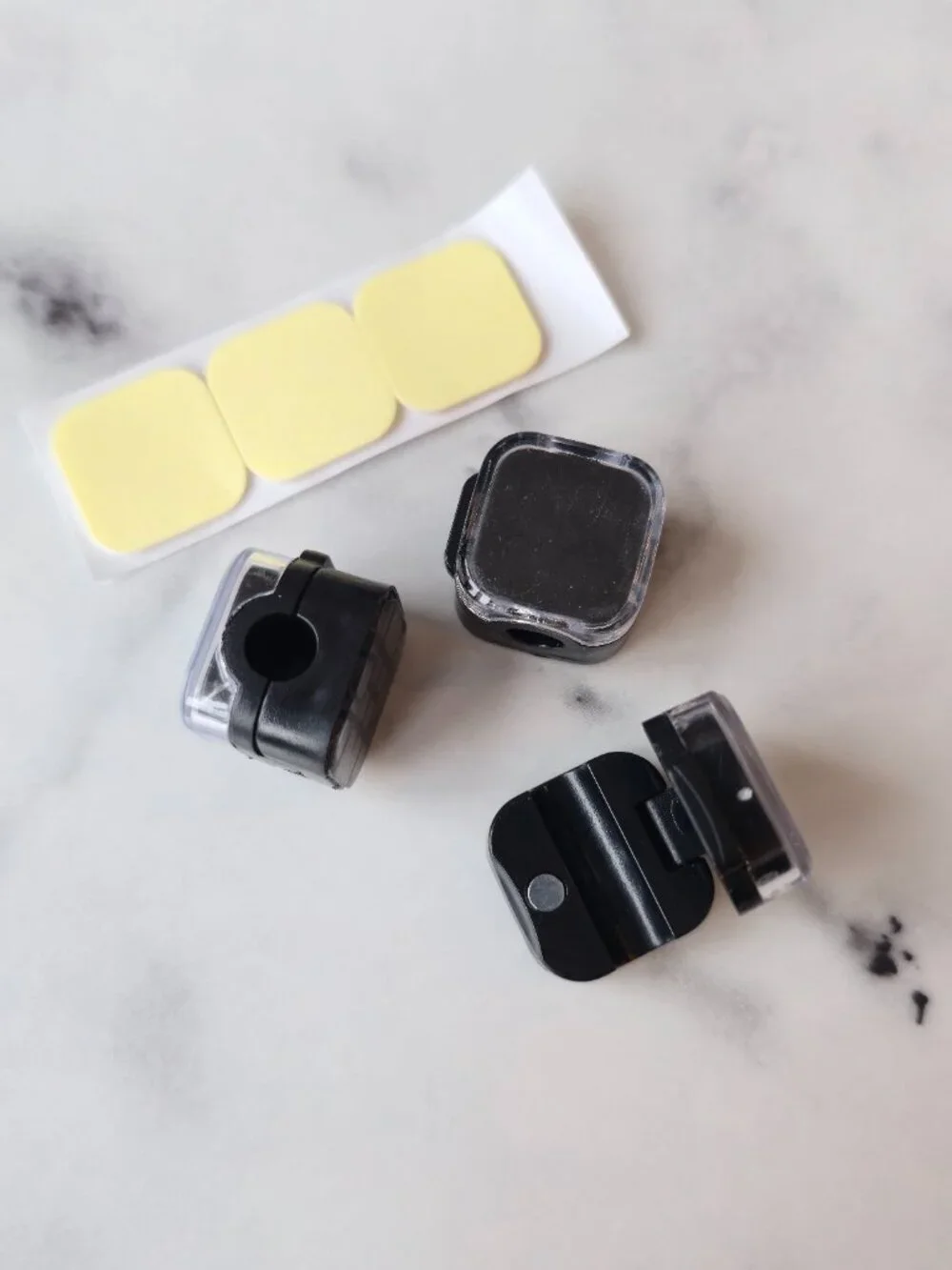 3PCS Magnetic Cable Organizer Clips w/ Double-Sided Tape | USB-C iPhone Desk Hol
